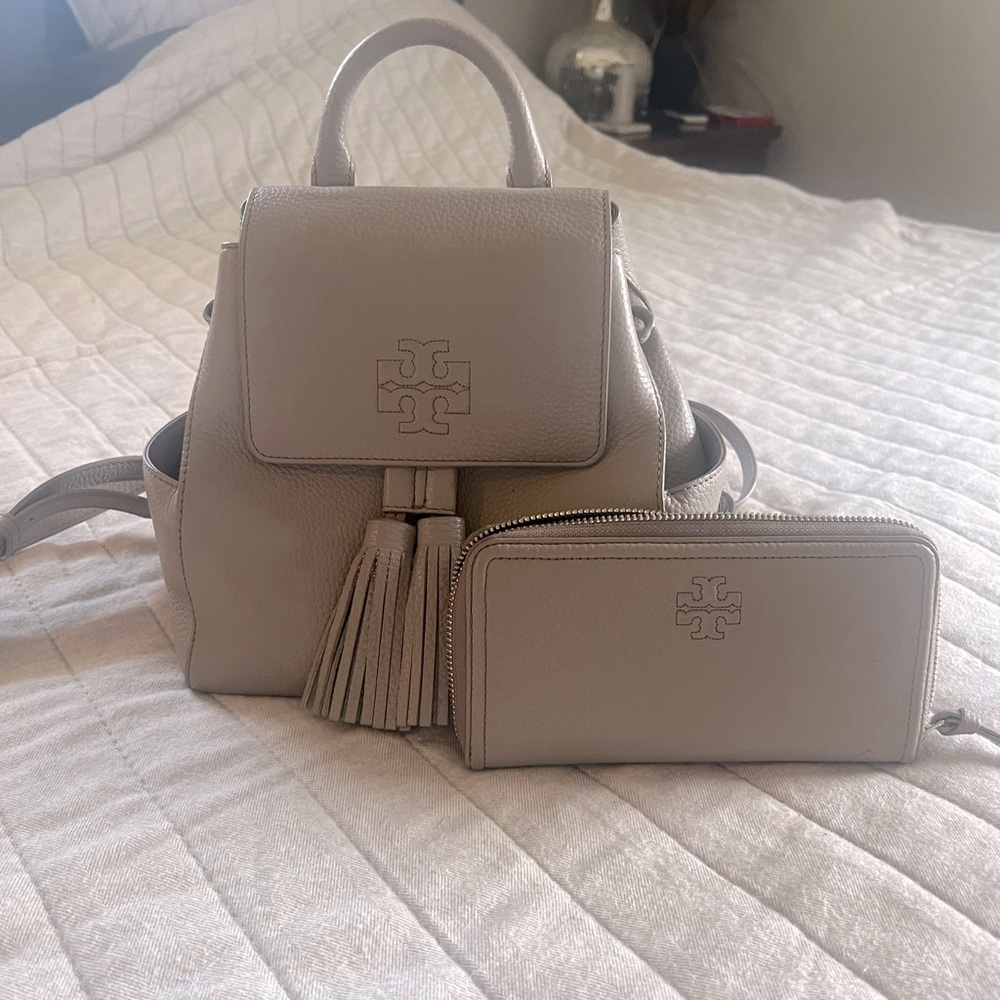 Tory Burch small back pack and wallet
